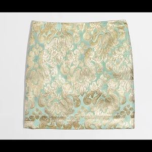 J. Crew Factory Metallic Brocade Mini (size 10)